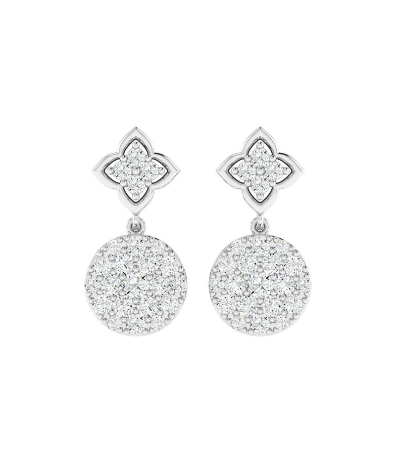 18K Gold Aurora Petal Earrings with Diamonds