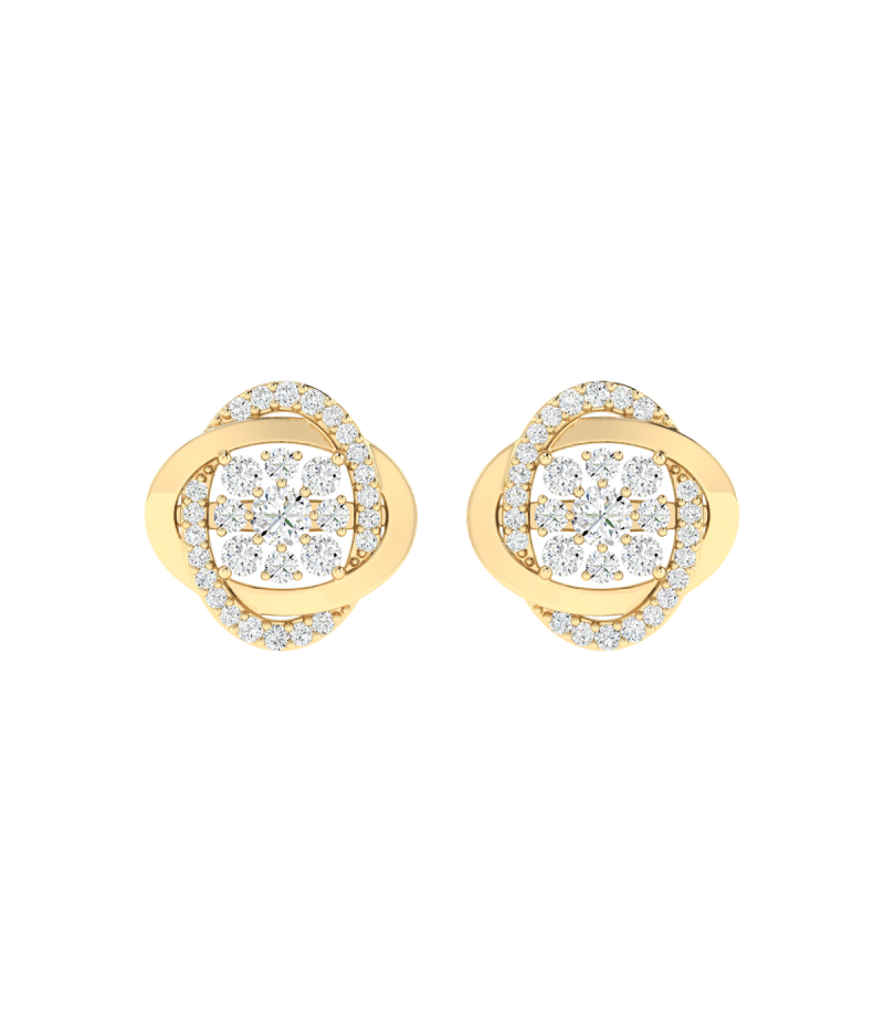 18K Gold Golden Dew Earrings with Diamonds