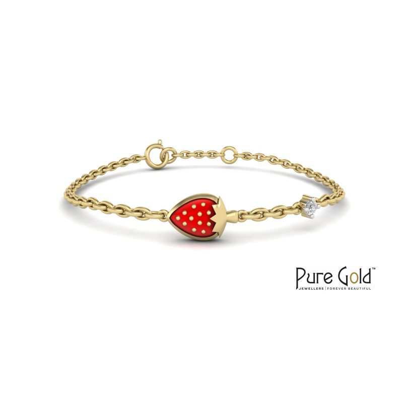 Bezzora Sunny Strawberry Bracelet (18k and 0.02CTS)