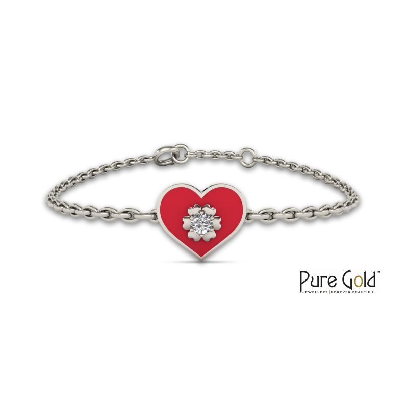 Bezzora’s Red Heart Delight Bracelet (18k and 0.02CTS)