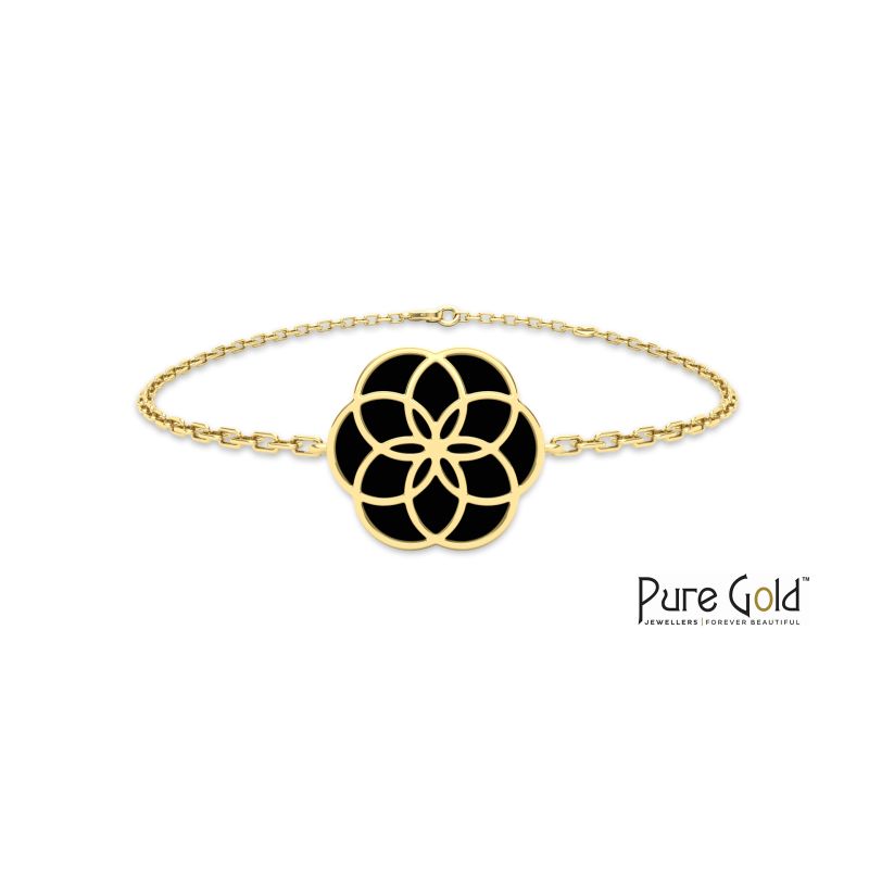 18 Karat Gold Luciana Black Onyx Bracelet - PGBRG34591