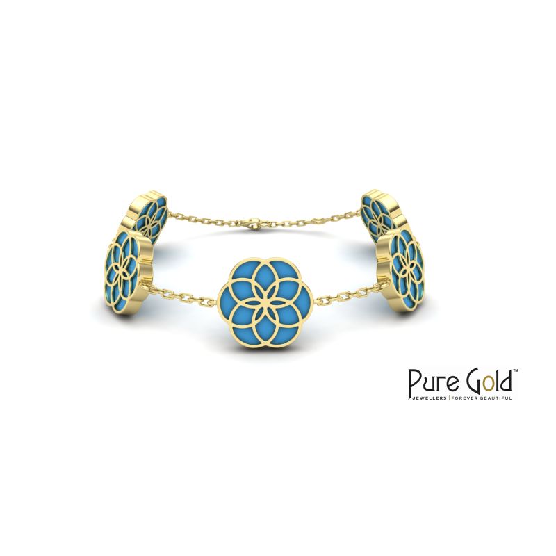 18 Karat Gold Luciana Turquoise Bracelet - PGBRG34597