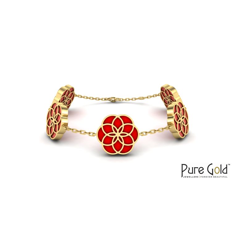18 Karat Gold Flora’s Fury Ruby Bracelet - PGBRG34602