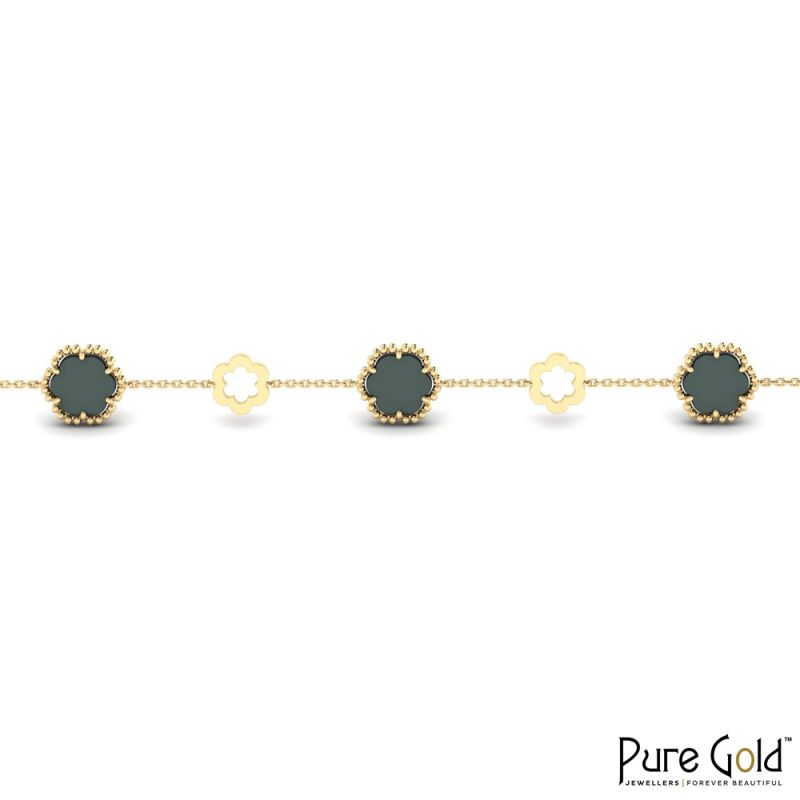 18K Gold Luciana Midnight Bloom Bracelet