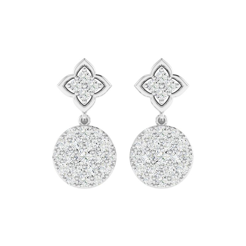 18K Gold Aurora Petal Earrings with Diamonds