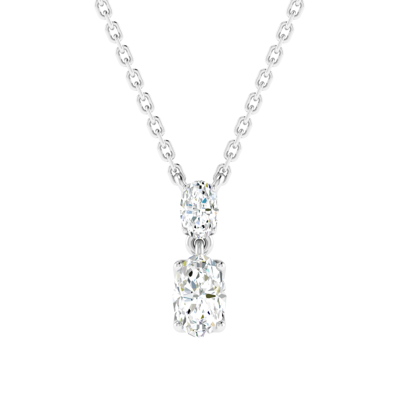 18K Gold Aurora Crest Necklace with Lab-Grown Diamonds