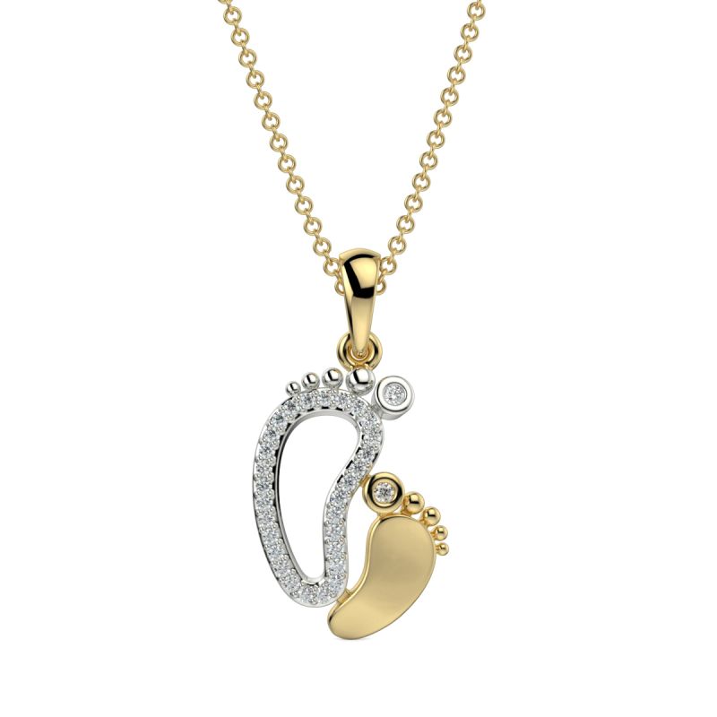 Precious Mother & Child Footprint Pendant