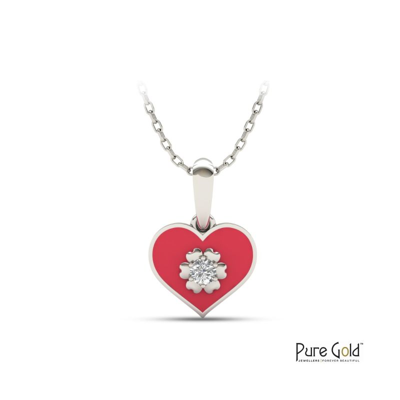 Bezzora’s Red Heart Delight Pendant (18k and 0.02CTS)