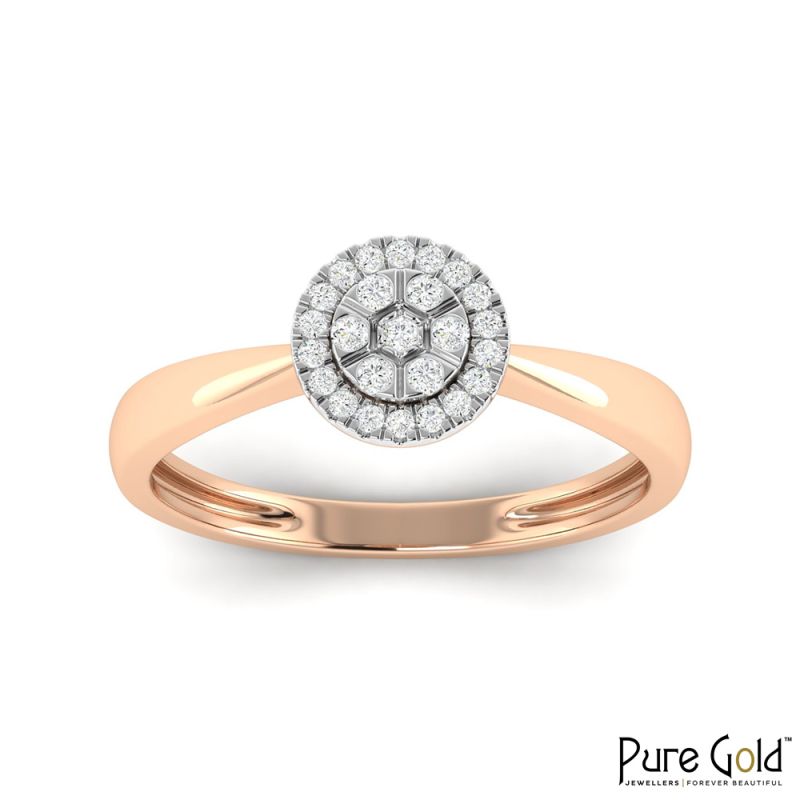 18K Gold Luminous Spark Ring with Diamonds
