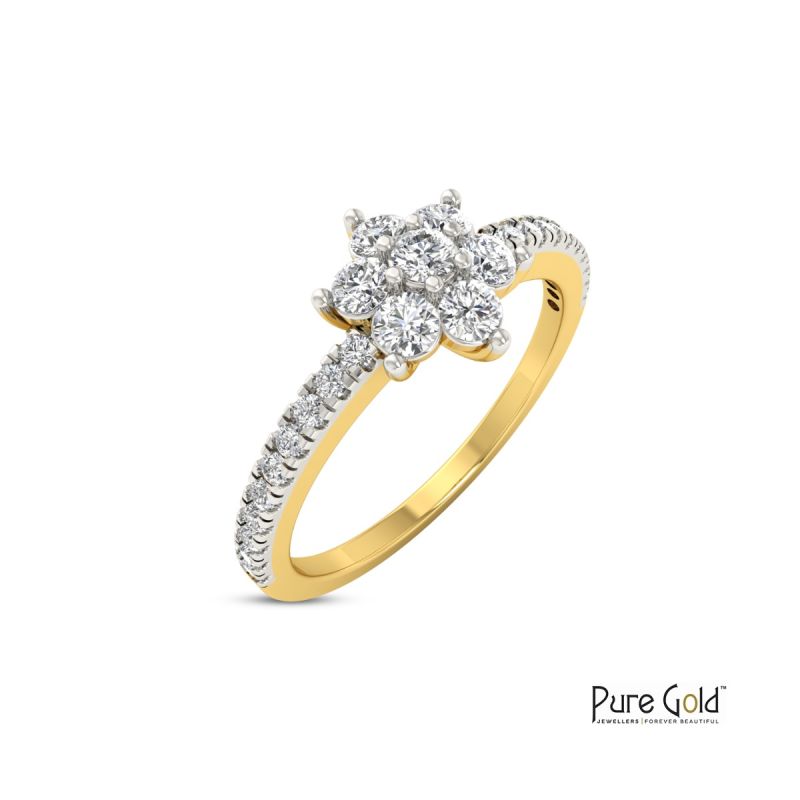 Nakshatra Bloom (0.45 CTS and 18K gold)