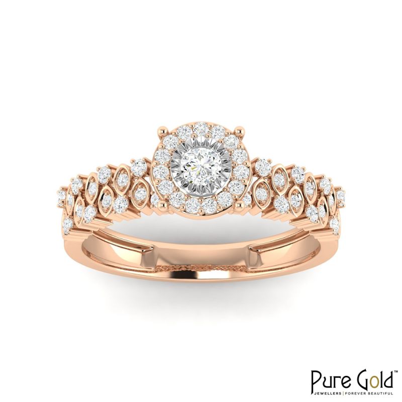 18K Gold Opulent Ring with Diamonds