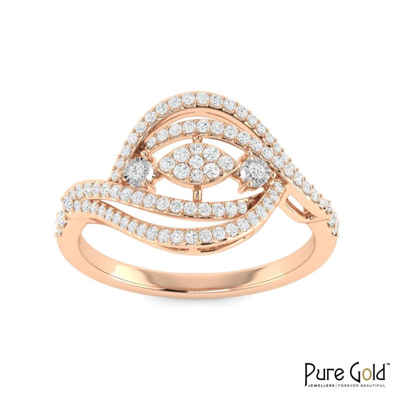 18 Karat Gold Enchanted Dew Drop Ring with Diamonds