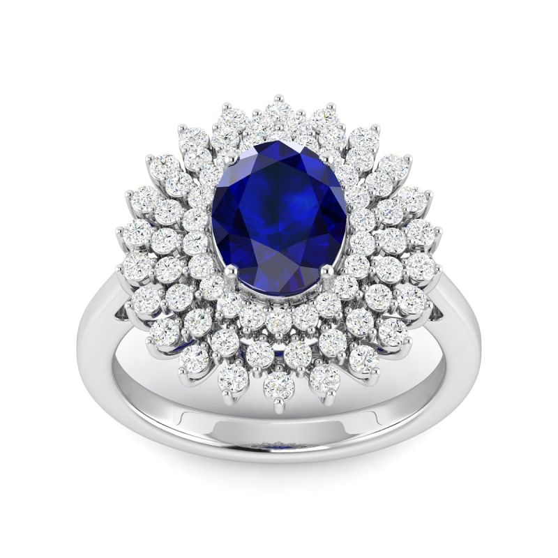 18k Gold Azure Star Ring with Diamonds