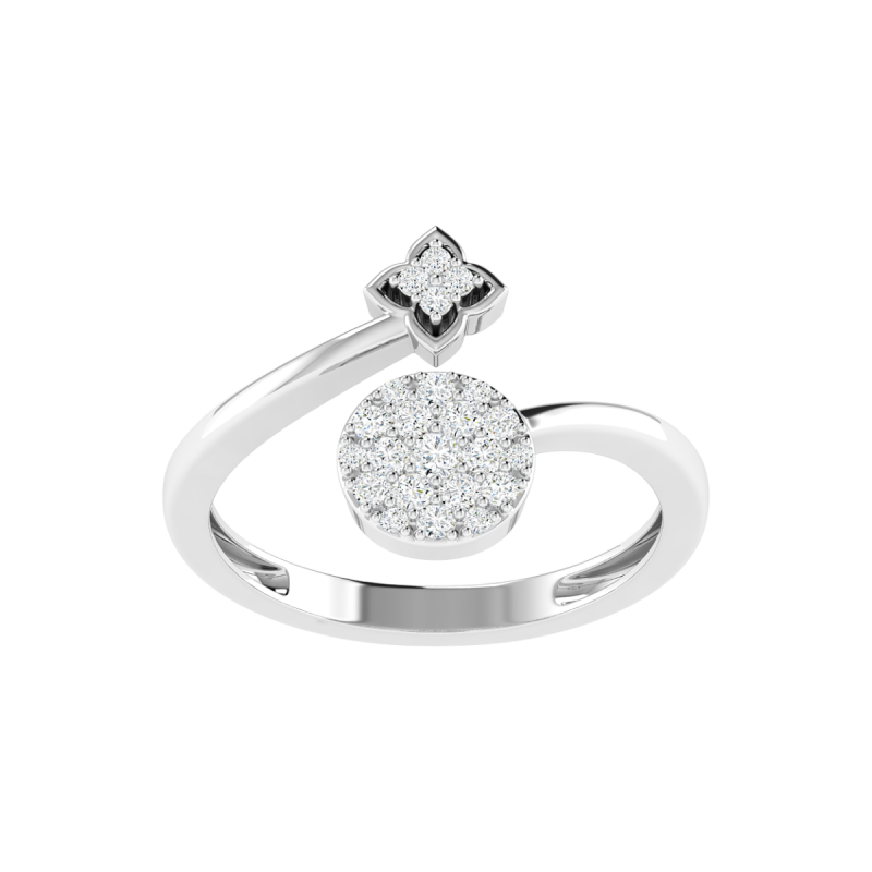 18K Gold Aurora Petal Ring with Diamonds