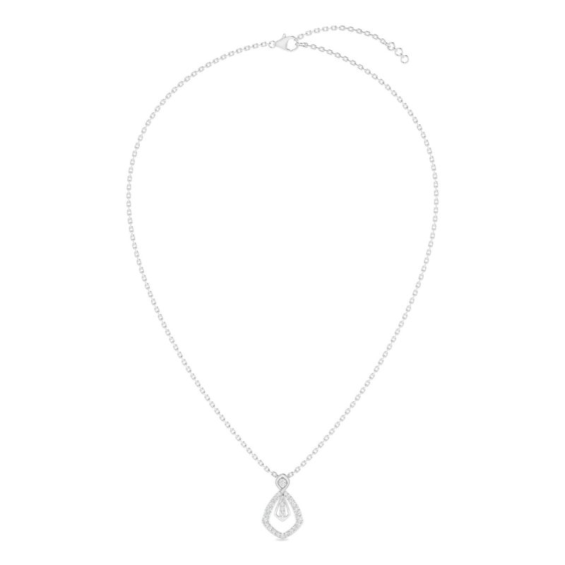 18k Gold Twilight Petal Pendant with Diamonds