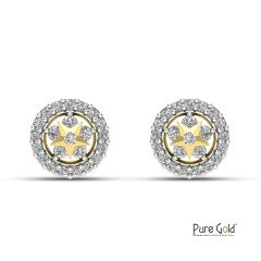 Pure Sparkle Starry Diamond earrings (0.16 CT, 18K Gold)