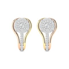 18k Gold Dual Dusk Earrings with Diamonds