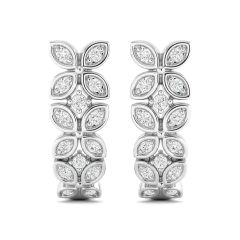 18k Gold Dancing Petals Earrings with Diamonds