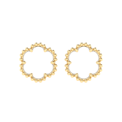 18K Gold Moonlit Petal Earrings