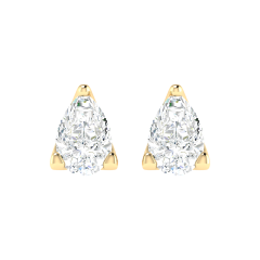 18K Gold Radiant Glow Earrings with Lab-Grown Diamonds