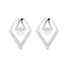 18k Gold Eternal Vine Earrings with Diamonds