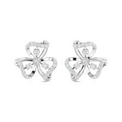 18k Gold Petal Symphony Earrings with Diamonds