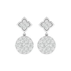 18K Gold Aurora Petal Earrings with Diamonds