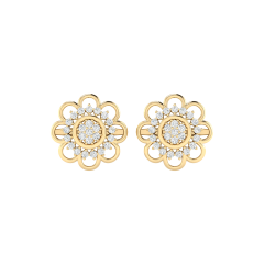 18K Gold Solar Grace Earrings with Diamonds