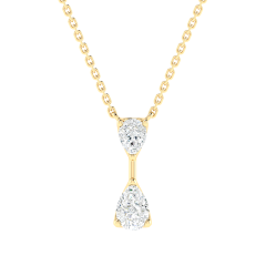 18K Gold Twilight Beam Necklace with Lab-Grown Diamonds
