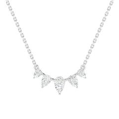 18K Gold Velvet Arc Necklace with Lab-Grown Diamonds