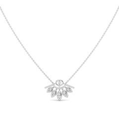 18k Gold Floral Dew Necklace with Diamonds