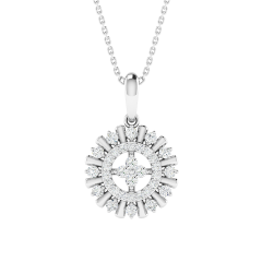 18K Gold Starlit Diamond Pendant with Chain