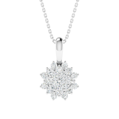 18K Gold Meadow Shine Diamond Pendant with Chain