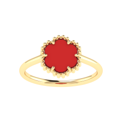 18K Gold Scarlet Petal Ring