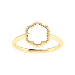 18K Gold Moonlit Petal Ring