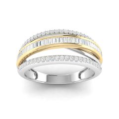 18K Gold Luna Knot Ring with Diamonds
