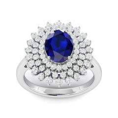 18k Gold Azure Star Ring with Diamonds