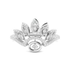 18k Gold Floral Dew Ring with Diamonds