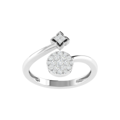 18K Gold Aurora Petal Ring with Diamonds