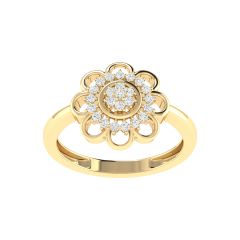 18K Gold Solar Grace Ring with Diamonds