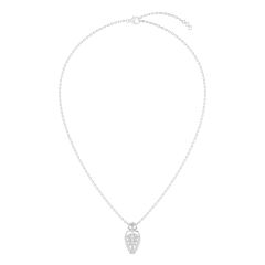 18k Gold Whispering Leaves Pendant with Diamonds